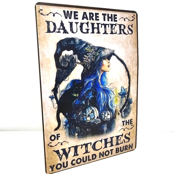 🆕️♡♡ Vintage Metal Sign Indoor/Outdoor We Are The Daughter's Black, Blue 8x12" - Picture 3 of 8